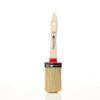 Frenchic Oval Brush with natural bristles, red ferrule, and wooden handle on white background