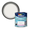 Dulux Easycare Bathroom moisture resistant paint can in Brilliant White with a matching lid, ideal for bathroom walls and ceilings.
