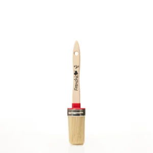 Frenchic 27mm Oval Brush with red ferrule and natural bristles on white background