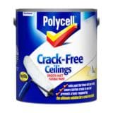 Polycell Crack Free Ceilings 2.5L Matt White – flexible paint to stop cracks reappearing