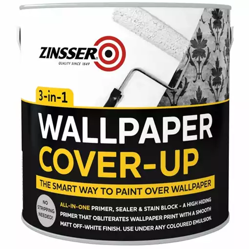 Zinsser Wallpaper Cover-Up 2.5L – paint directly over wallpaper with a matt white finish