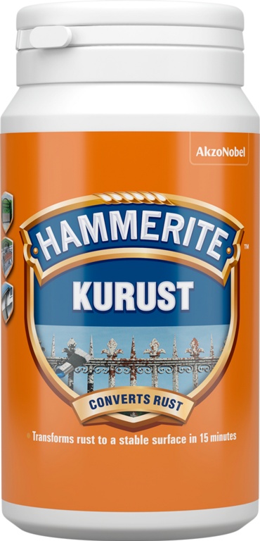 Hammerite Kurust 250ml – rust converter for cars, tools, gates, and metal surfaces