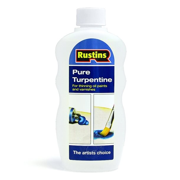 Rustins Genuine Turpentine 300ml – natural solvent for thinning paints and cleaning brushes