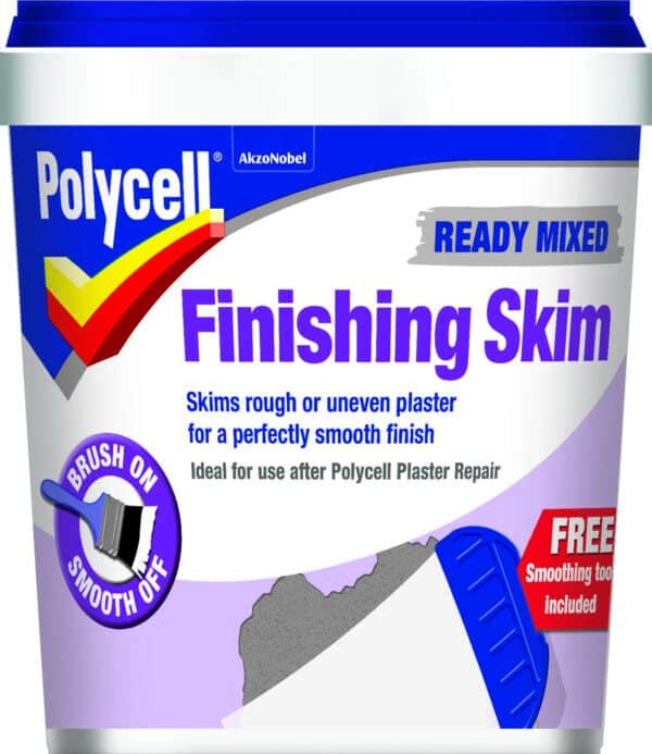 Polycell Ready Mixed Finishing Skim 1l– smooth wall and ceiling filler for paint-ready surfaces