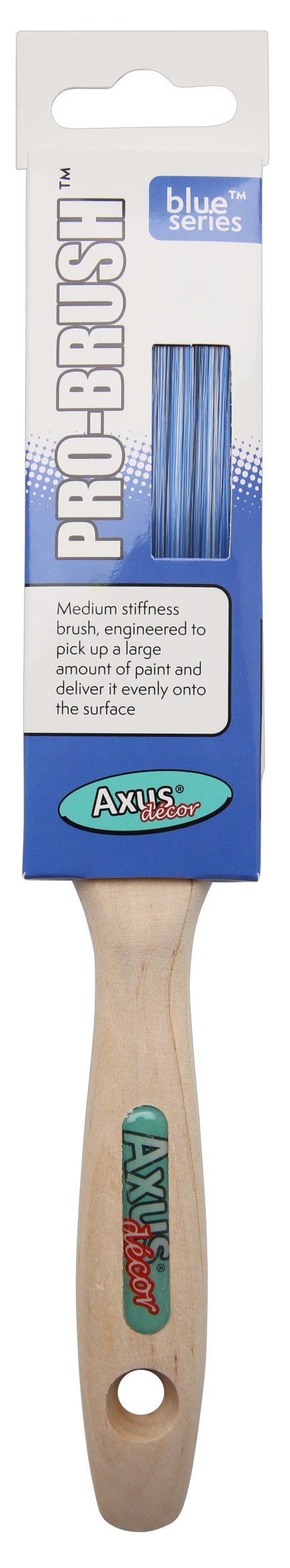 Axus Décor Blue Series Pro Brush 1.5" – premium synthetic paint brush for smooth, precise finishes.