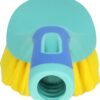 Axus Décor Blue Series Easy Reach Scrub Brush with long handle and stiff bristles. Showing thread for attaching to extension pole.