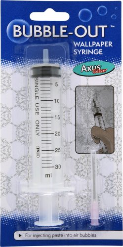 Axus Décor Blue Series Wallpaper Bubble Out Syringe for adhesive injection.