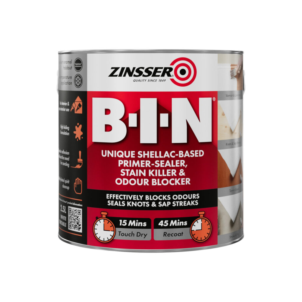 Zinsser B I N Primer Shellac Based Stain Blocker Adhesion Sealer Zinsser B I N Primer Shellac Based Stain Blocker Adhesion Sealer