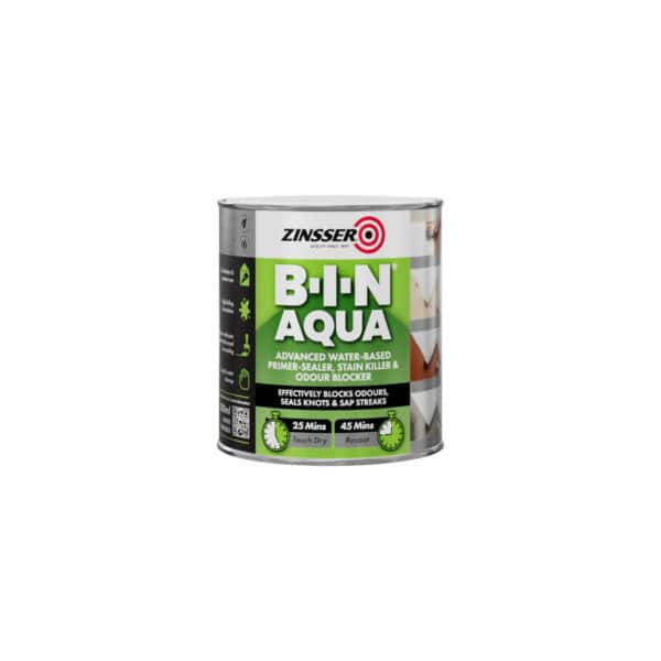 Zinsser B-I-N Aqua Primer 500ml – water-based stain blocker and all-surface sealer