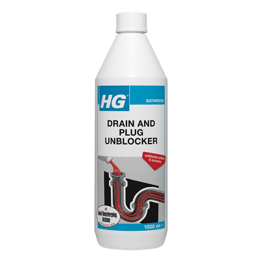 HG Drain & Plug Unblocker 1L – liquid solution for clearing household blockages