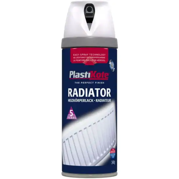 Spraying Radiators PlastiKote Radiator Spray Paint White 400ml – Heat Resistant Enamel for ...