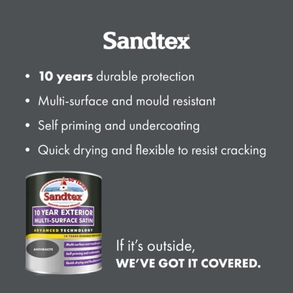 Sandtex Exterior Multi-Surface Paint — Key Features
