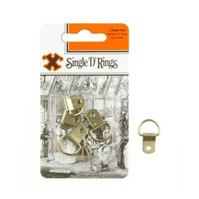 X-Hook D Rings – strong metal fixings for picture frames and mirrors