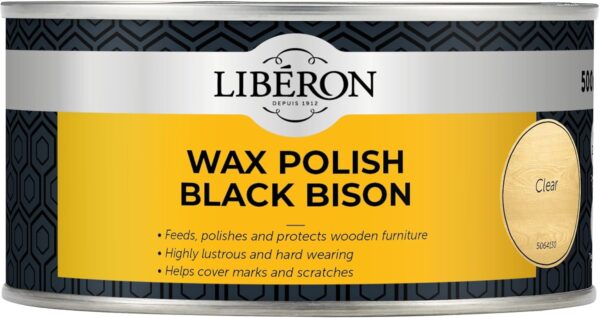 Libéron Black Bison Wax clear – traditional furniture polish for wood.