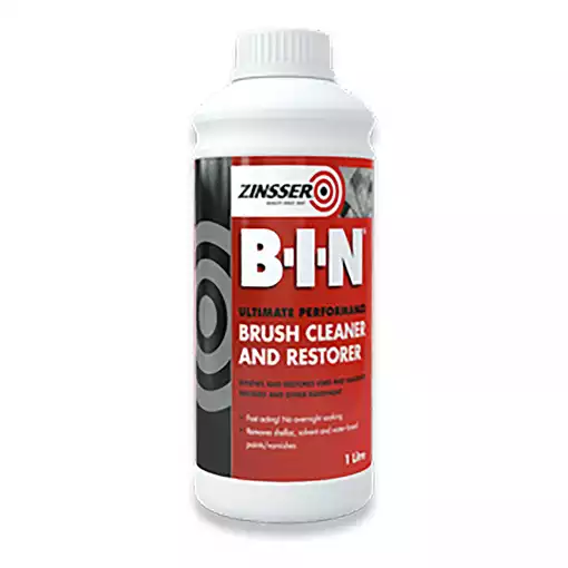Zinsser B-I-N Brush Cleaner 1l – solvent cleaner for brushes, rollers, and tools used with shellac-based primers