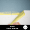 Applying Frogtape Delicate Surface painter's tape to a wall for clean paint edges during home decorating.