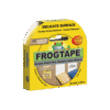 FrogTape Delicate Surface painter's tape in yellow packaging with frog logo, designed for painted surfaces and delicate projects, 24mm x 55m length.