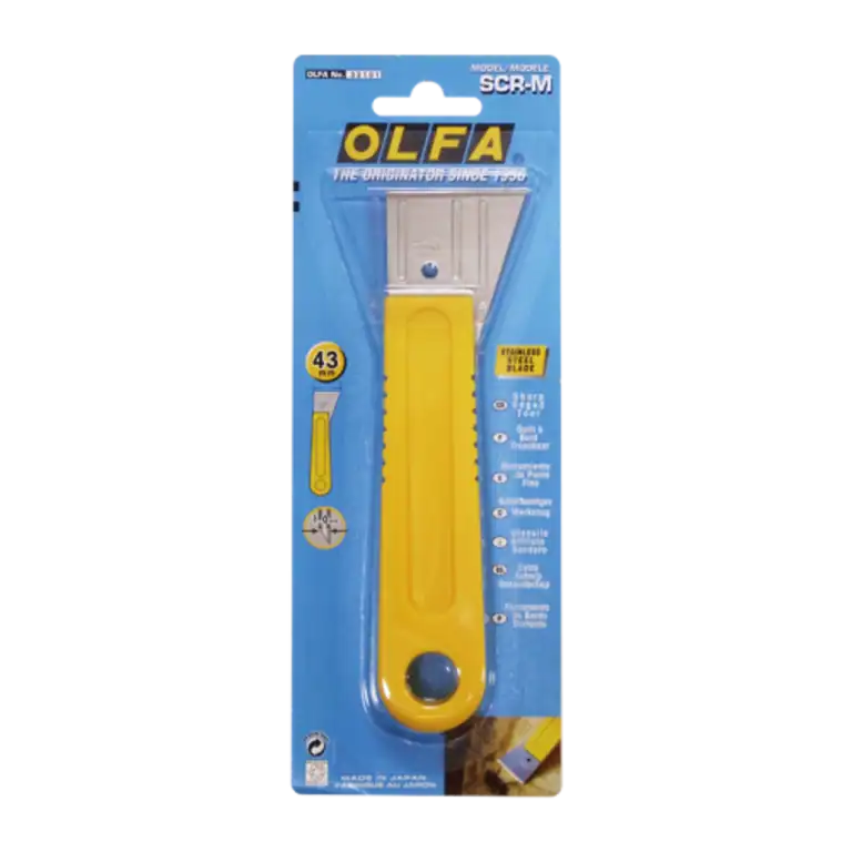 Olfa Fixed Blade Razor Scraper SCR-M – heavy duty scraper for paint and adhesives.