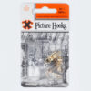 X-Hooks Brass Picture Hooks no.1 – strong brass-plated hooks for frames and mirrors