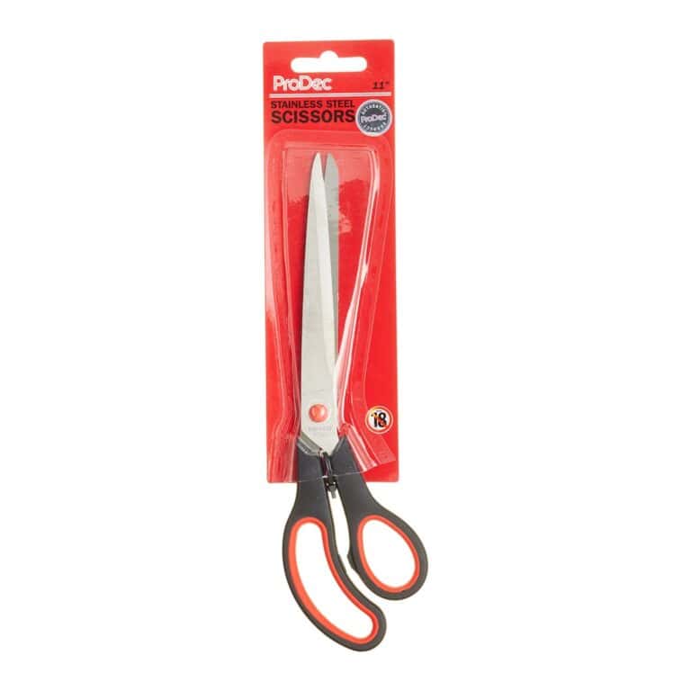 ProDec Scissors 280mm in packaging – stainless-steel blades and ergonomic soft-grip handle for precise, smooth cutting.