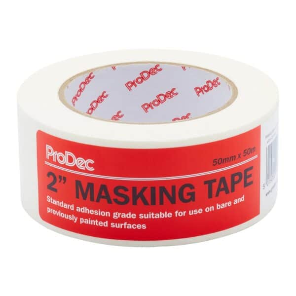 ProDec Professional General Purpose Masking Tape 2" 50mm – high-quality crepe paper tape for clean edges and residue-free removal on multiple surfaces.