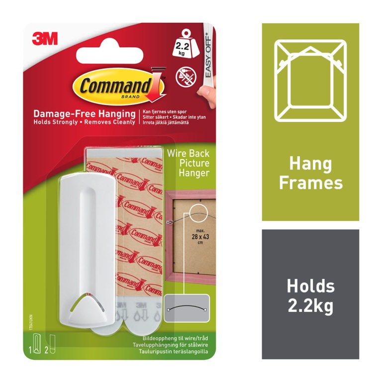 3M Command® Wire Back Picture Hanger – Damage-Free Hanging
