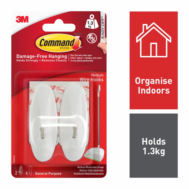 3M Command® Wire Hooks (2) – Medium