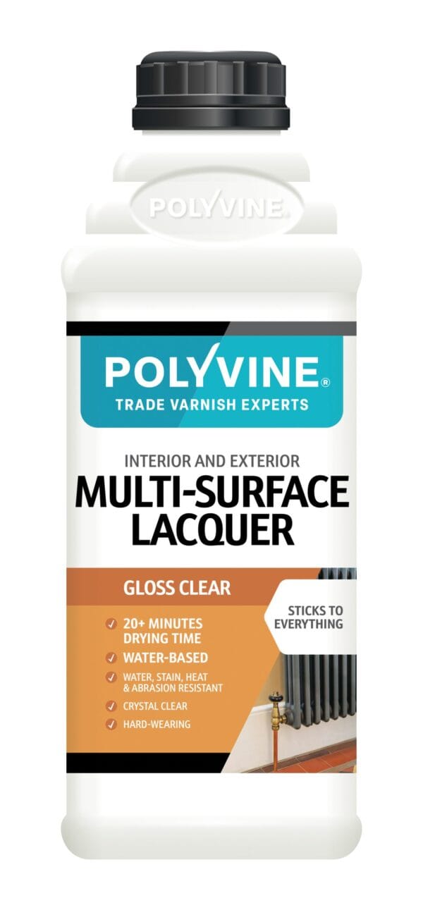 1l Polyvine Multi Surface Interior/Exterior Clear Lacquer in Gloss Finish