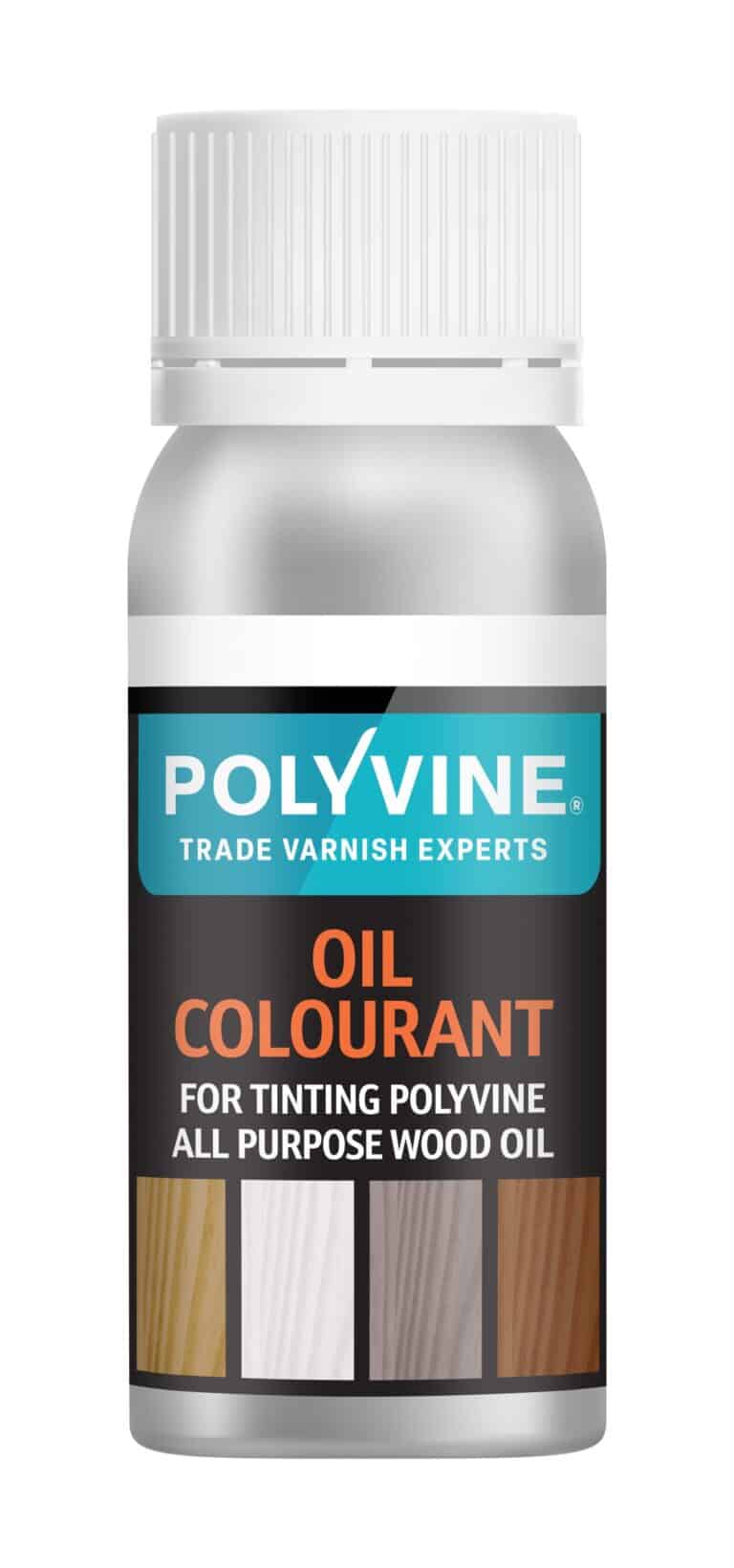 Polyvine Oil Colourant 50g – concentrated tint in 10 colours for oil-based finishes.