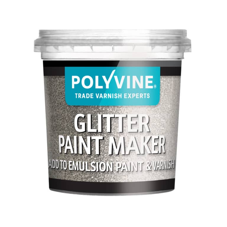Polyvine Silver Glitter 75g pack – decorative additive for clear finishes or emulsion paints.