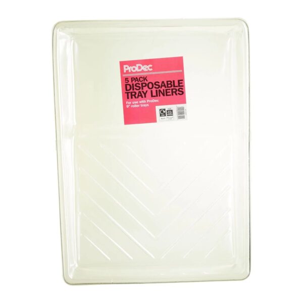 ProDec Paint Tray Liners (5 Pack) 9" – available in 7" and 9" sizes, solvent-resistant disposable liners for clean and reusable trays.