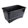 Black plastic paint scuttle with reinforced handle and ridged inner base 15".