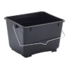 Black plastic paint scuttle with reinforced handle and ridged inner base 2.5l.