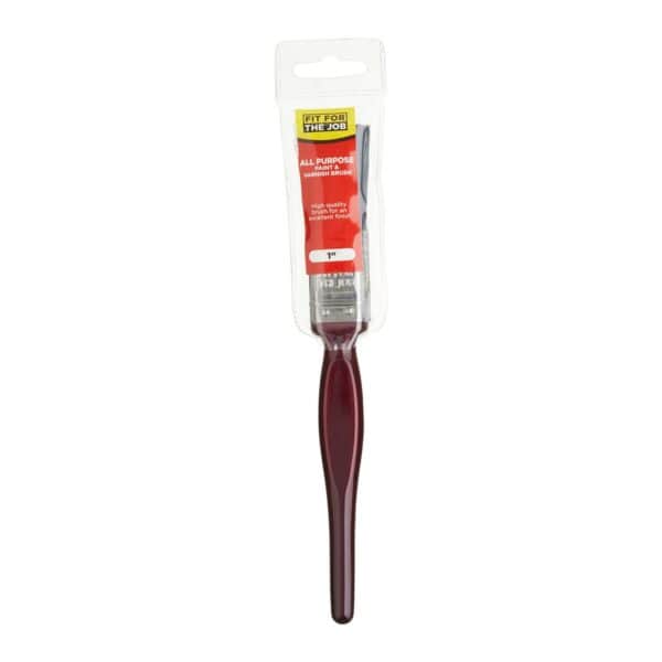 Fit For The Job All Purpose Paint Brush Range 1" Brush – synthetic bristle brushes available individually or in a 3-piece set for smooth paint application.