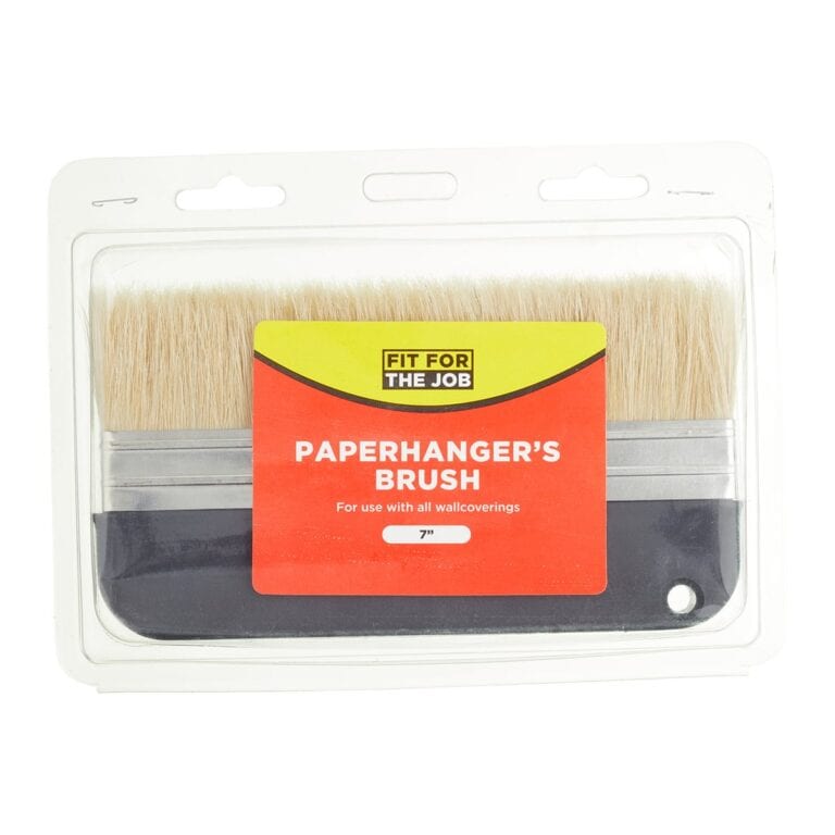 Fit For The Job 7-inch Paperhanger’s Brush for smooth wallpaper application and bubble-free finishes.