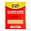 Fit For The Job Sandpaper Assorted Grades – 10 sheet pack for all sanding tasks