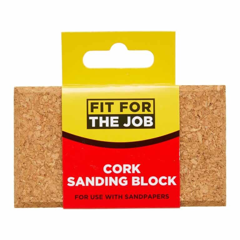Fit For The Job cork sanding block designed for smooth surface preparation