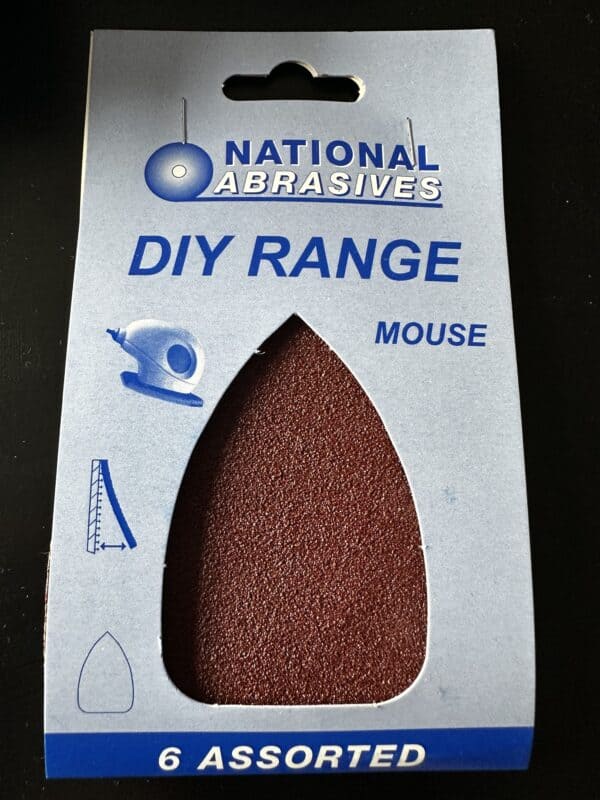 National Abrasives DIY Mouse Sanding Sheets unholed 6pk assorted.