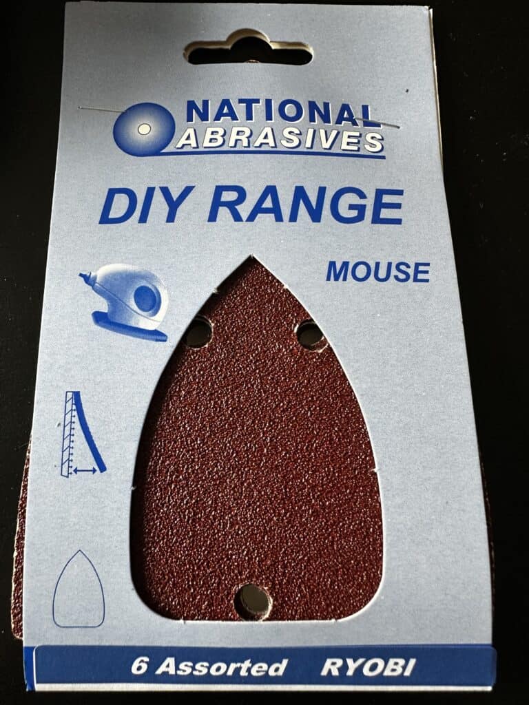 National Abrasives DIY To fit Ryobi Mouse Sander, so holes align 6pk assorted.
