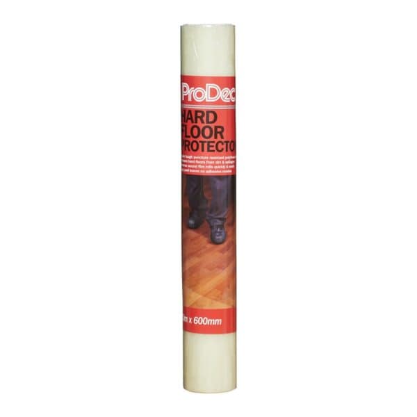 ProDec Hard Floor Protector 25m x 600mm – durable self-adhesive film for protecting hard floors from dirt, paint, and spills.