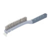ProDec 14-inch wire brush with scraper bristles up – heavy-duty steel bristles for rust and paint removal.