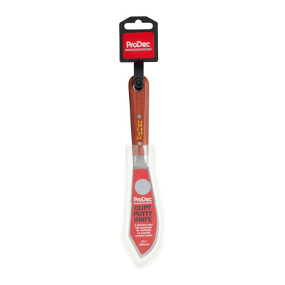 ProDec 1.5 inch Clipt putty knife in retail packaging.