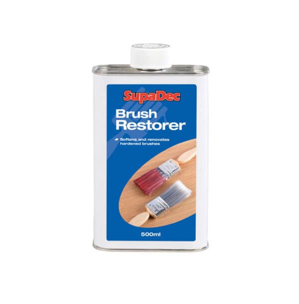 Supadec Brush Restorer 500ml bottle – solvent restorer for dried or hardened paint brushes.