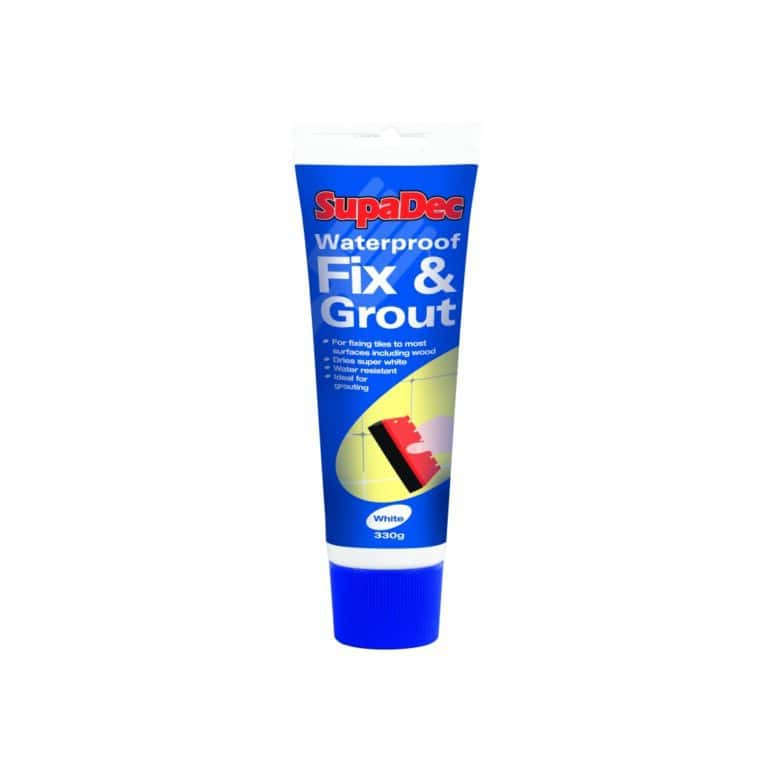 SupaDec waterproof fix and grout 330g tube.