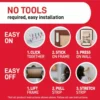 3m-command-strips-no-tools required easy installation how to put up and take down.