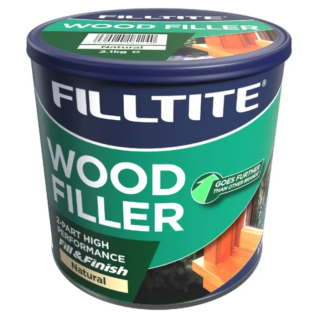 Filltite 2PK High Performance Wood Filler – two-part timber repair filler with optional extra hardener.