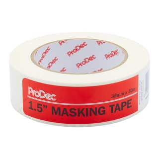ProDec Professional General Purpose Masking Tape 1.5" 38mm – high-quality crepe paper tape for clean edges and residue-free removal on multiple surfaces.