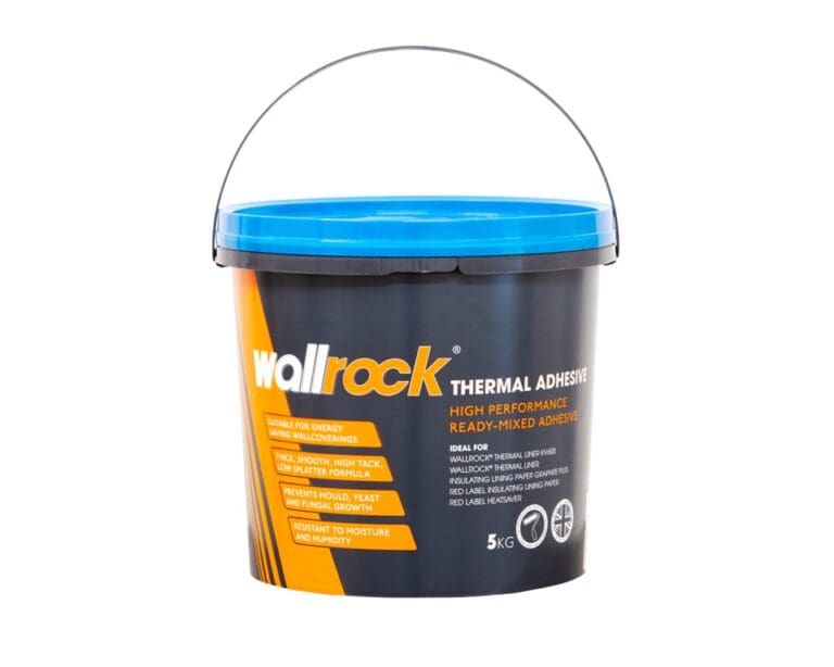 Wallrock Thermal Liner Adhesive 5kg tub for insulating wall liners.