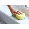 Abrasive backed ProDec sponge preparing a surface for paintingsponge for wallpaper stripping and cleaning