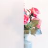 D-C-Fix glass frosting film showing privacy effect with flowers visible through clear glass beside frosted area